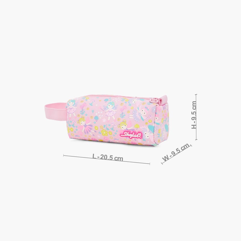 Skylar Pencil Case-Wings With Glitter-Printed--1 Cmprt-Printed (Polyester) Pink \ 20.5X9.5X9.5 - Image 2